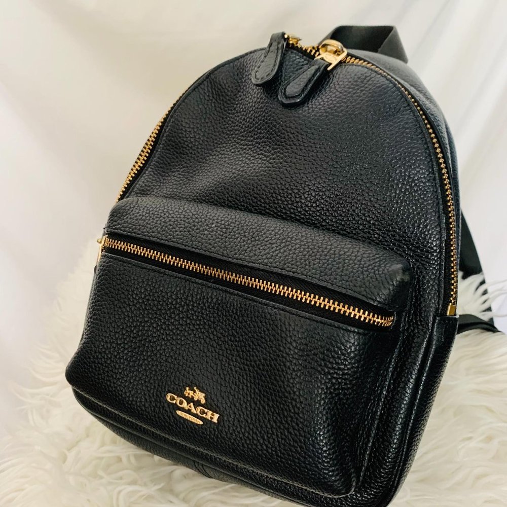 Coach pebble leather Charlie mini backpack